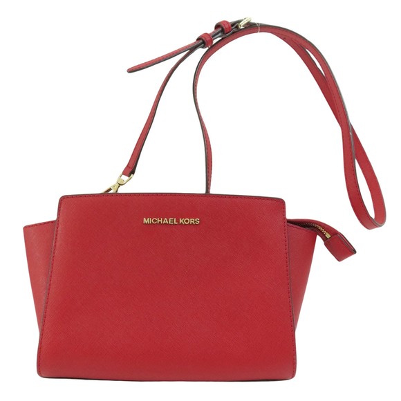 Michael Kors Selma Red Leather shoulder - Picture 1 of 10